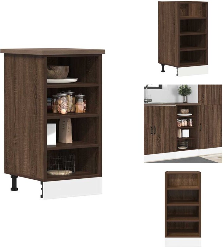 Unterschrank Braun Eichen-Optik 40x44,5x81,5 cm Holzwerkstoff - Unterschrank - Unterschränke - Küchenschrank - Küchenmöb...