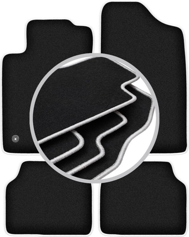 CARLUX-SILVER Autofußmatten für: Peugeot 405 Limousine, Kombi, Break (1987-1996)