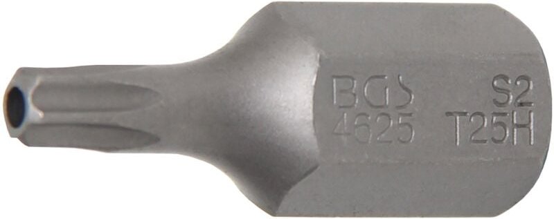 Bgs Technic - Bit Länge 30 mm Antrieb Außensechskant 10 mm (3/8') T-Profil (für Torx) mit Bohrung T25