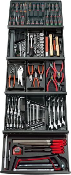 Zusammenstellung von 143 Facom Werkzeugen 13 Module auf 4 Schubladen - CM.143PF