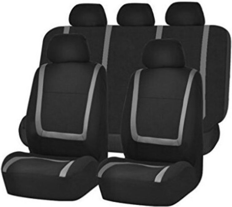 Thumbnail - Autositzbezüge, Vorder- und Rücksitzbezüge-Set, Autositzschutz-Zubehör, Grau