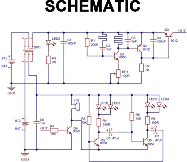Eosnow - Metalldetektor Elektronisches diy -Kit einfache Locator Lose Teile Set Circuit Board Making Lötpraxis