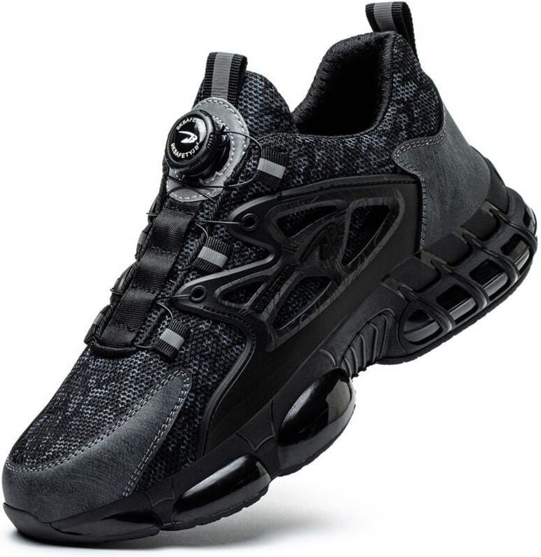 Sicherheitsschuhe Herren Damen Leichte Atmungsaktive Sneakers Rutschfeste Arbeitsschuhe mit Stahlkappe 39EU