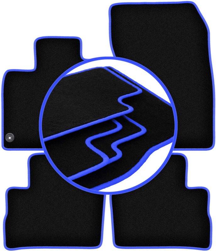 CARLUX-BLUE Autofußmatten für: Nissan Qashqai III SUV (2021-)