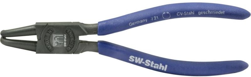 SW-Stahl 41402L Sicherungsringzange 175 mm, gebogen, innen I Sprengringzange für Innensicherungsringe nach DIN-Norm 5256...