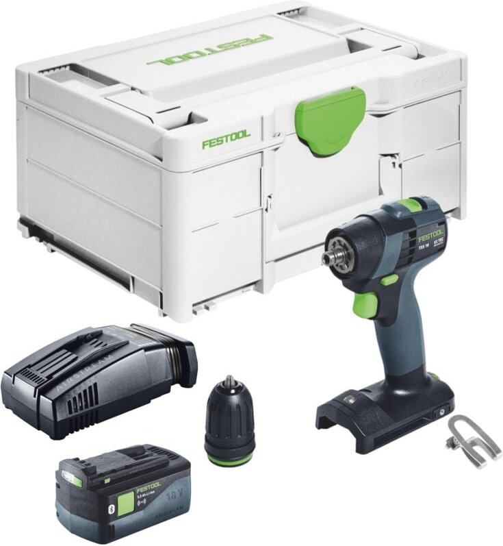 Thumbnail - Festool TXS 18-Basic Akku Bohrschrauber 18 V 40 Nm Brushless + 1x Akku 5,0 Ah + Schnellladegerät + Systainer