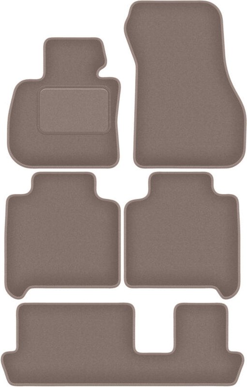 Beige Veloursmatten für: BMW 2 F46 7-Sitzer (2015-2022)