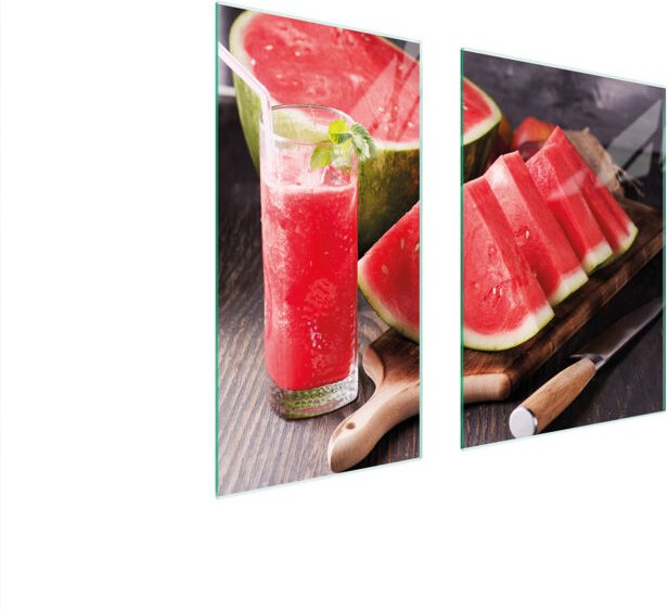 Glasschutzplatte 75x52 Wassermelone
