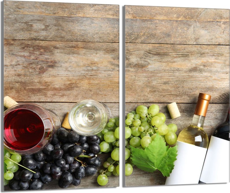 Glasschutzplatte für Herd 2x30x52 Holz