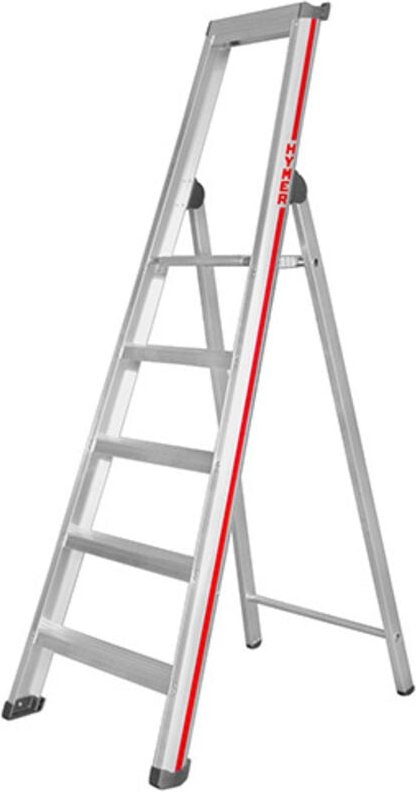 Stufenstehleiter mit Plattform, Stufenzahl inkl. Plattform 5, Standhöhe max. 1,14 m - Hymer