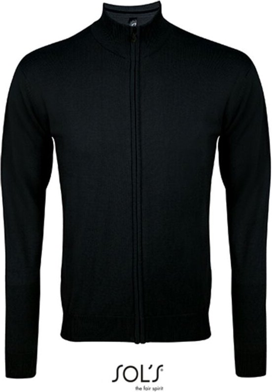 Sol´s Herren Strickjacke mit Reißverschluss L413 (00548) Gr. m schwarz