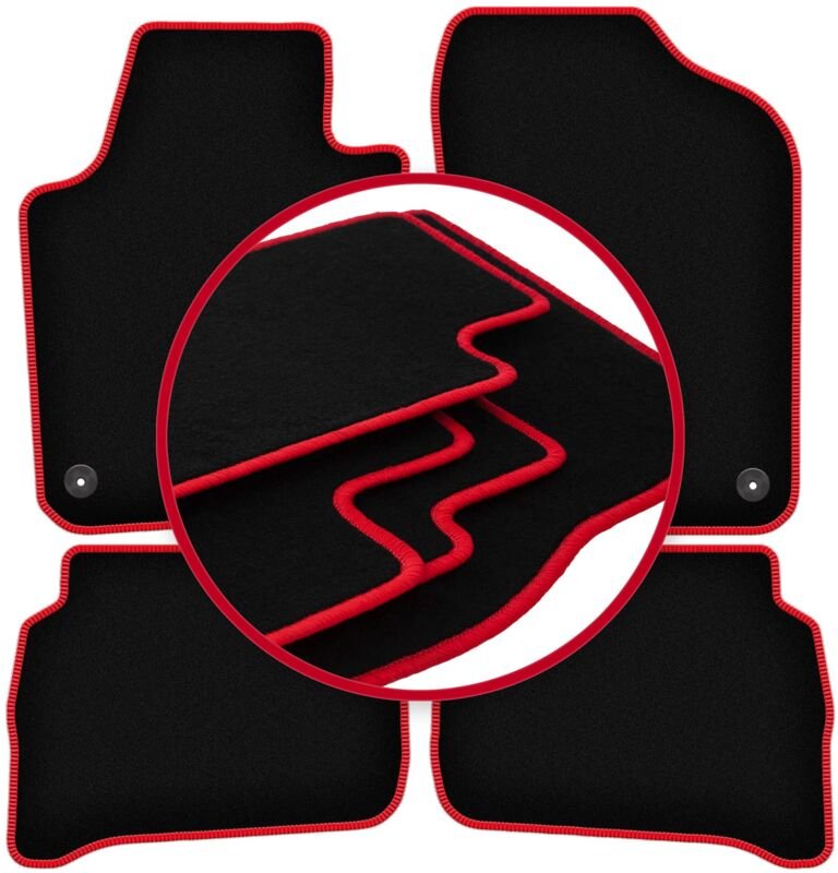 CARLUX-RED Autofußmatten für: Seat Ibiza IV 6J Fließheck, ST, Kombi (2008-2017)