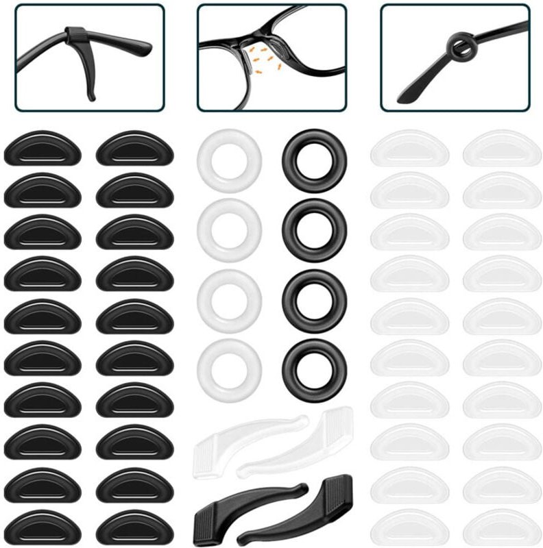 Rutschfester Silikon-Brillenhalter, 26 Paar Brillenhalter, weicher rutschfester Brillenhalter, bequemes Silikon-Brilleno...
