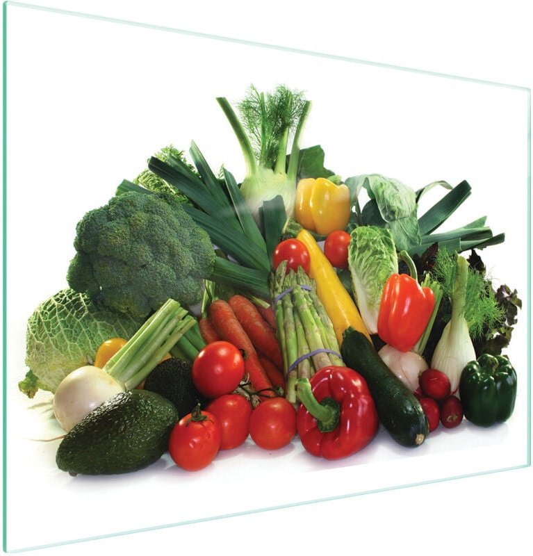 Glasschneidebrett 40x30 Gemüse