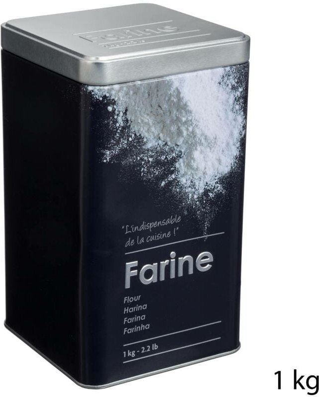 Mehldose 1kg metall black edition schwarz - 5five