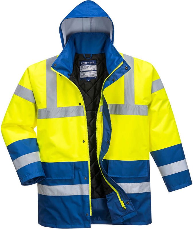 Parka HV Bicolore Gelb/Royal XL