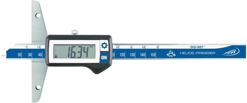 HELIOS PREISSER Digi. Tiefenmessschieber IP67 DIGI-MET 500mm INOX Messstift