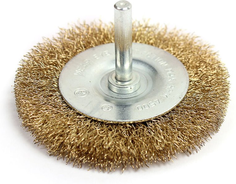 Rotierende flache Messingdrahtbürste Ø 75 mm Kreator