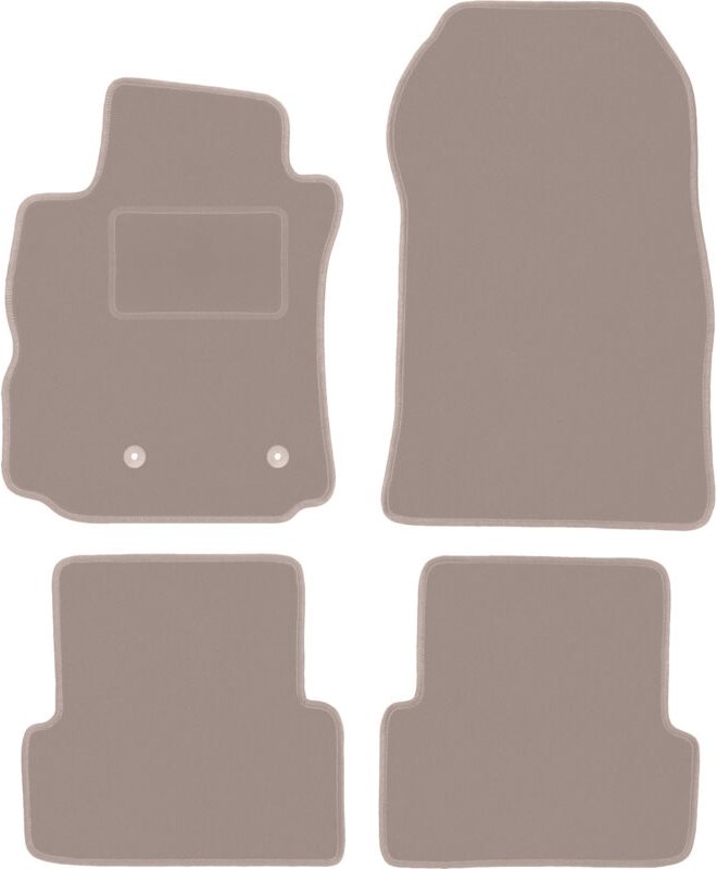 Thumbnail - Beige Veloursmatten für: Renault Modus Minivan (2004-2012)