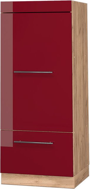 Vicco - Mikrowellenschrank Fame-Line, Bordeaux Hochglanz, 60 cm