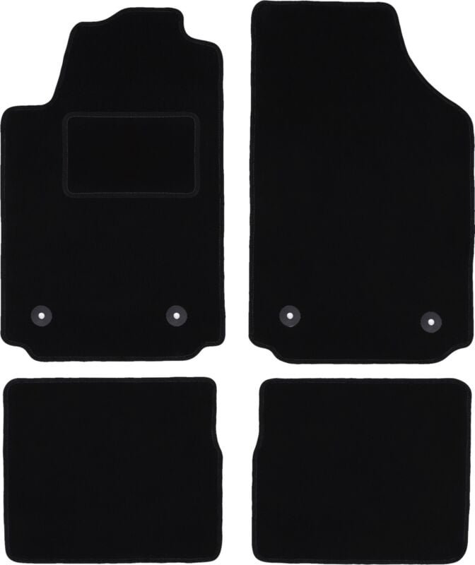 Schwarze Veloursmatten für: Audi A2 Fließheck (2000-2005)