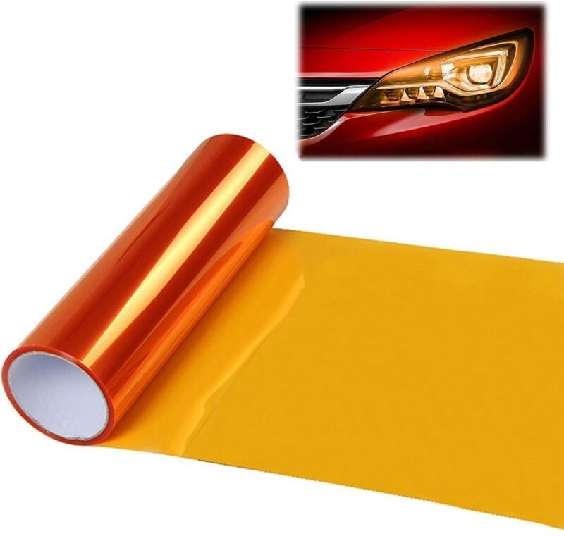 Scheinwerfer-Tönungsfolie, Aufkleber, Scheinwerfer, orange Tönungsfolie, Scheinwerfer-Tönungsfolie, Rücklichter, Scheinw...