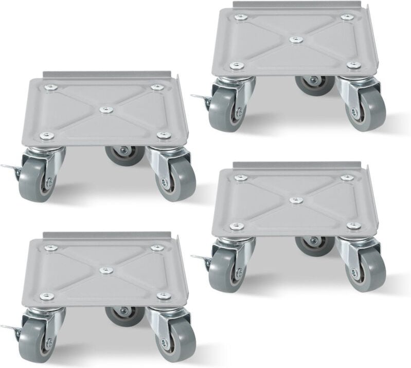 Swanew Möbelroller 4 stück Transportroller Möbelroller Schwerlastrollen Rollbrett Umzugsset 500 kg mit Lenkungsrollen fü...