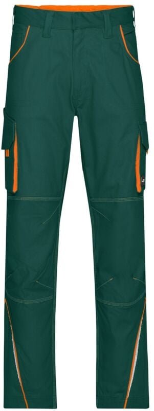 James&nicholson - Funktionelle Arbeitshose JN847 Gr. 44 dark-green/orange