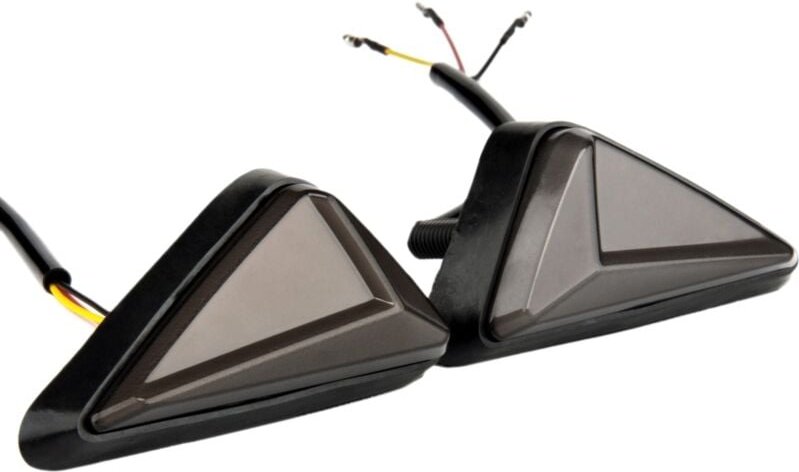 Thumbnail - 2 stücke Motorrad Blinker L-förmige lichtgeführte LED-Lampe 12 v Eingebettete Installation Dreieckige Universal Moto led