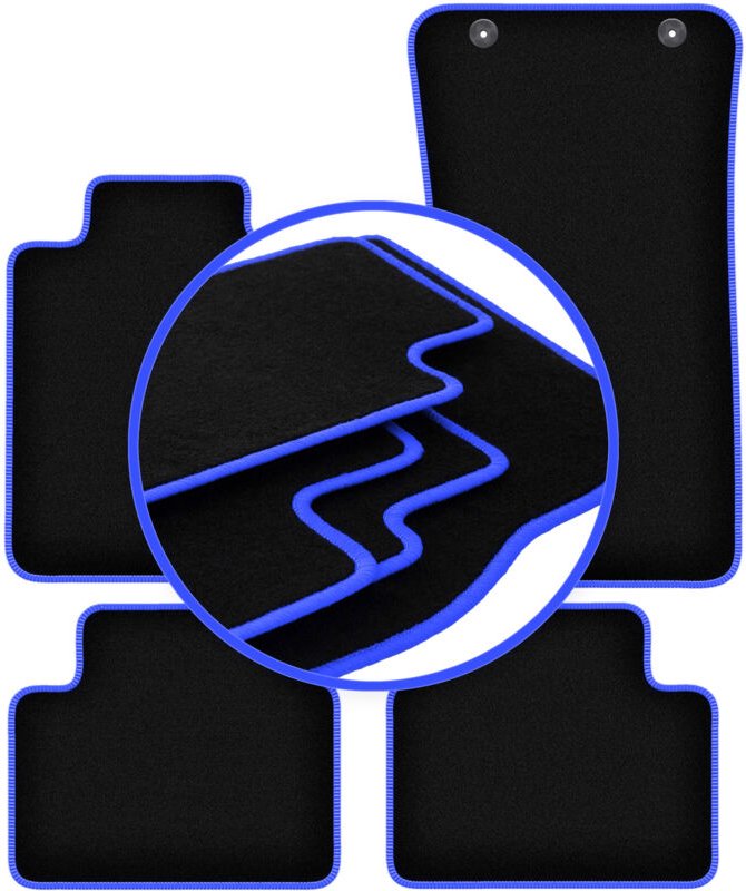 CARLUX-BLUE Autofußmatten für: Alfa Romeo Giulia 2x4 (2WD) Limousine (2016-)