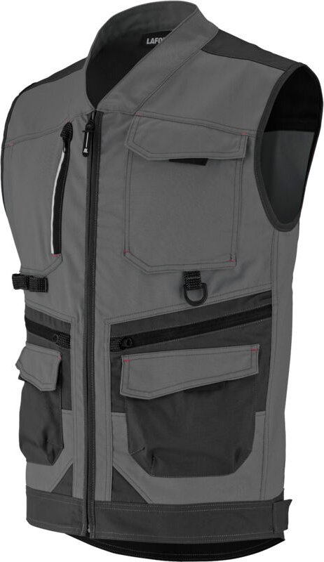 Gilet Trowel Grau Charcoal / Schwarz L