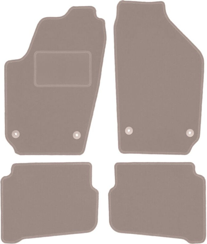 Beige Veloursmatten für: Volkswagen Polo IV 9N Fließheck (2001-2009)