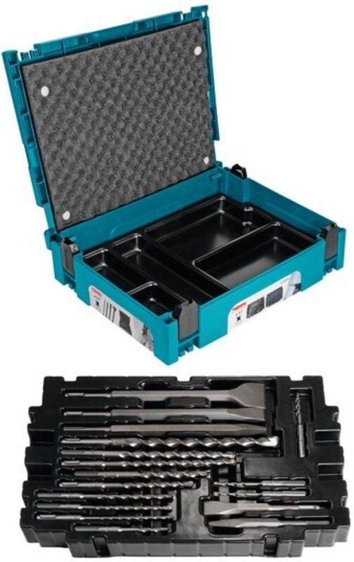 SDS-Plus Bohrer- und Meißelset im MakPac-Koffer (17-tlg.) Makita B-52059