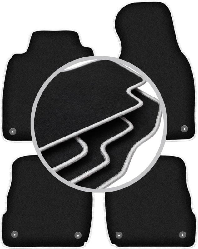 CARLUX-SILVER Autofußmatten für: Audi A6 C5 Avant, Kombi, Limousine, Quattro, Allroad (1997-2005)