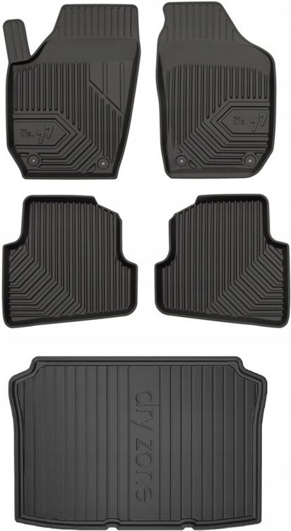 SET 77 Fußmatten und Fußmatten VW Polo 4 Schrägheck 2001-2009 3 Türer