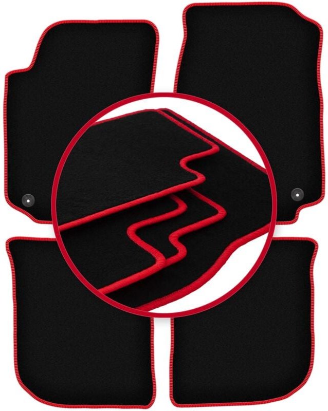 CARLUX-RED Autofußmatten für: Audi A6 C4 Limousine, Kombi, Avant (1994-1997)