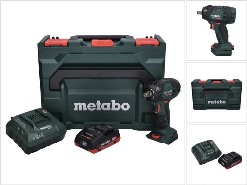 Metabo SSW 18 LTX 300 BL Akku Schlagschrauber 18 V 300 Nm 1/2" Brushless + 1x Akku 4,0 Ah + Ladegerät + metaBOX
