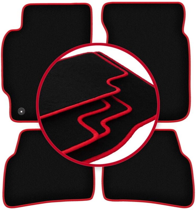 CARLUX-RED Autofußmatten für: Mazda 626 V GF Kombi, Liftback, Limousine (1997-2002)