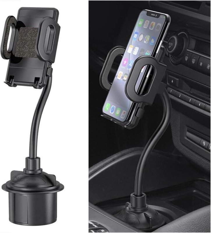Becher-Telefonhalter, Universal-Auto-Becherhalter, verstellbarer Winkel, Smartphone-Halter, 360 ° drehbar, Becherhalter,...
