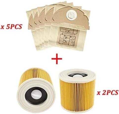 Staubsauger-Ersatzteile, Papierbeutel, Staubsauger-Staubfilter, Ersatz, passend für karcher WD2250 A2004 A2054 MV2, effi...