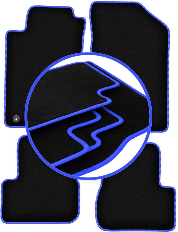 CARLUX-BLUE Autofußmatten für: Peugeot 206 Fließheck, SW, Kombi, CC, Cabrio (1998-2010)