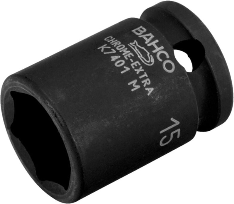 Bahco 3/8 Kraft-Steckschlüssel-Einsatz, Sechskant, 18 mm, phosphatiert