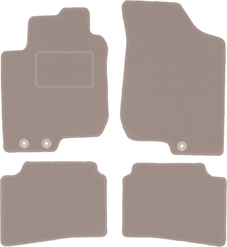 Beige Veloursmatten für: Kia Cee`d I Fließheck, SW, Kombi, Coupé (2006-2012)
