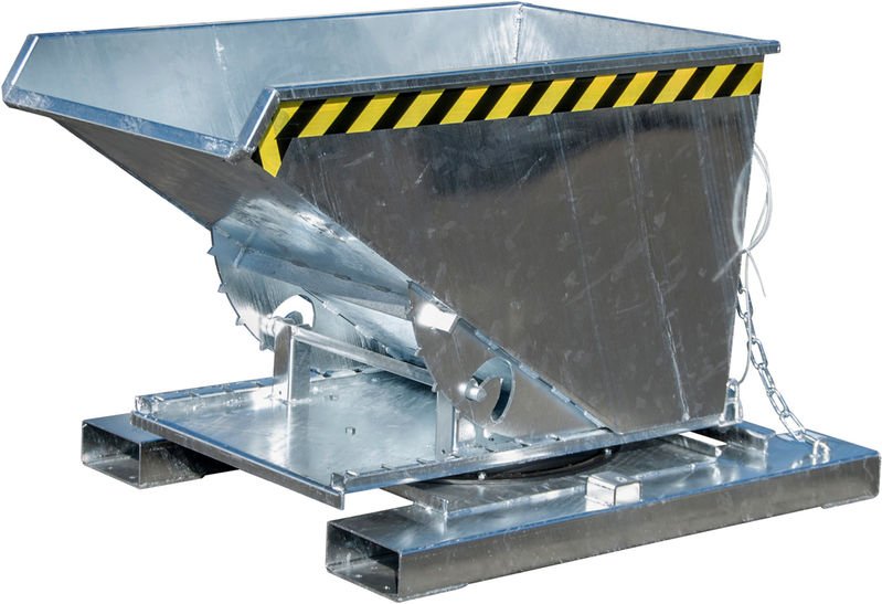 Bauer Spänebehälter S3S 300 mit 3-seitiger Kippfunktion, feuerverzinkt