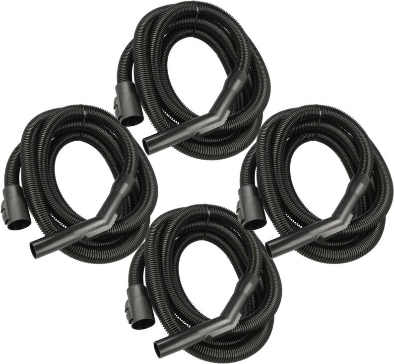 vhbw 4x Ersatz Schlauch kompatibel mit Kärcher WD 2 Plus V-12/4/18/C Staubsauger - Flexibel, 5 m, Handgriff