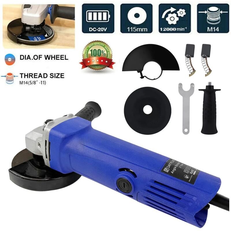 Day Plus - 3000W Zuschnitt Winkelschleifer 115mm, Drehzahlregelung, 2m Kabel, Softgrip Handle