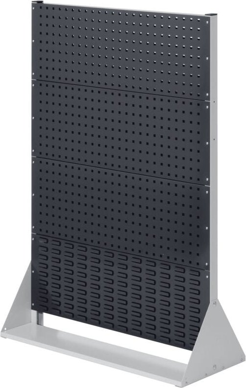 Kappes ®RasterPlan Stellwände einseitig Größe 4 - 3x Lochplatten 1x Schlitzplatte Anthrazitgrau RAL 7016