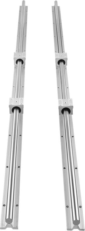 Mophorn Linearführungsschienen Set, SBR16 1500mm, 2 PCS 59 in/1500mm Führungsschienen mit 4 PCS SBR16UU Gleitblöcken, Id...