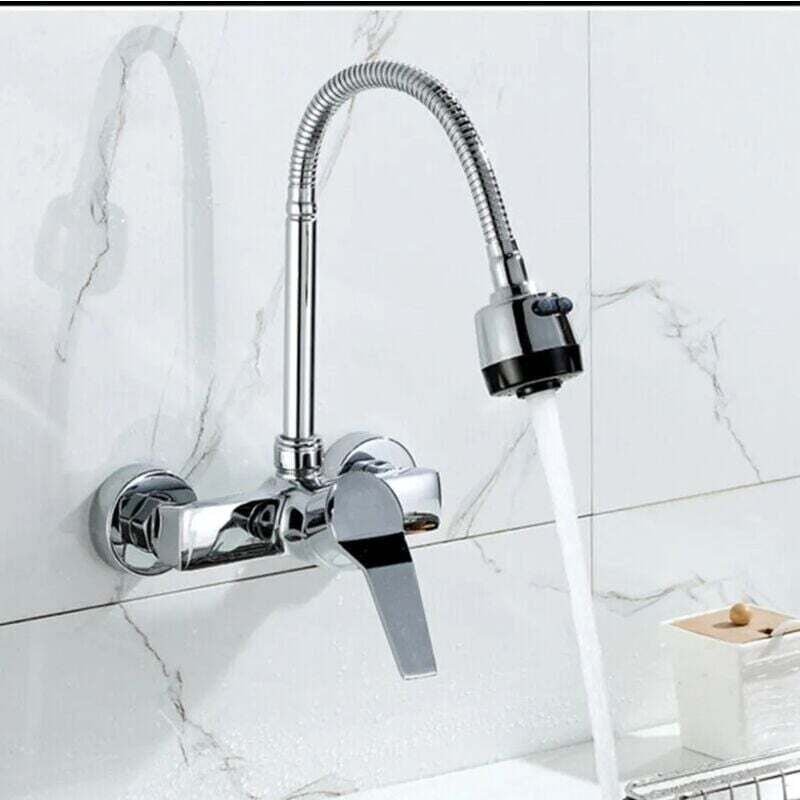 Küchenarmatur Ausziehbare Dusche Edelstahl Wandmontage Wasserhahn Küchenarmatur