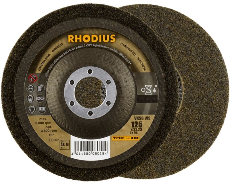 Thumbnail - Rhodius Abrasives - rhodius vksg ws, 2 Stück, 125 mm, Vlieskompaktscheibe